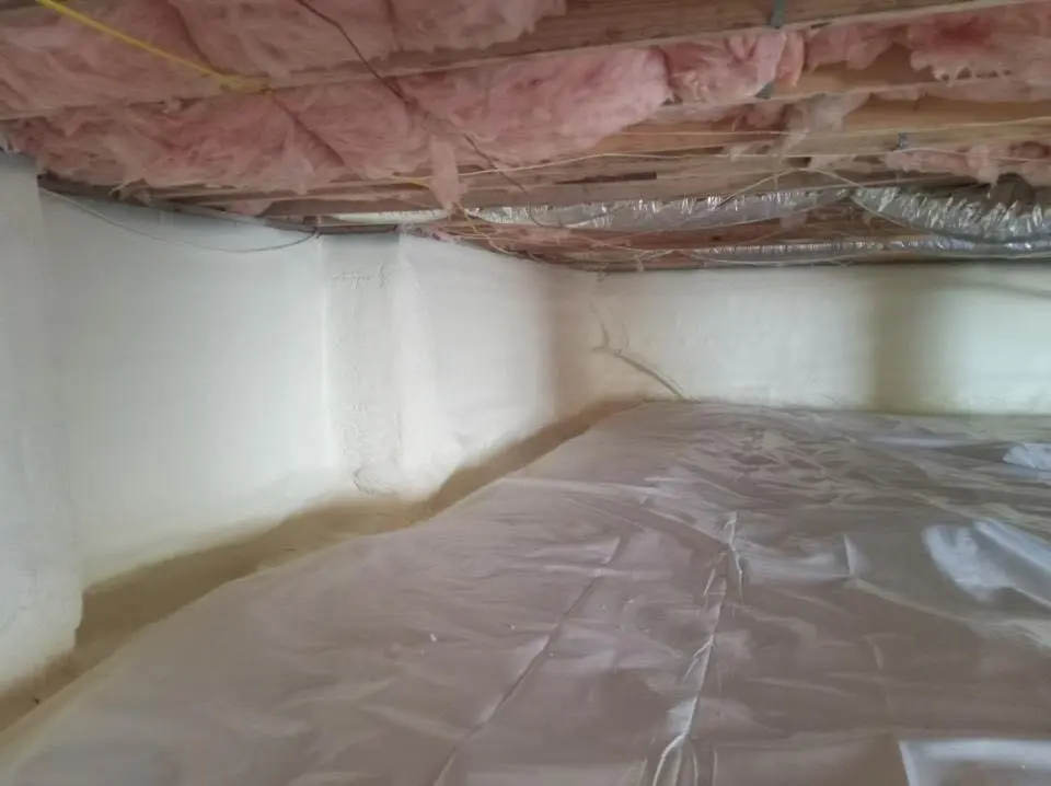 Crawl space encapsulation with closed-cell spray foam for Attic Insulation in Andover